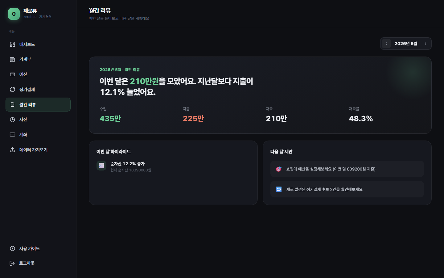 월간 리뷰